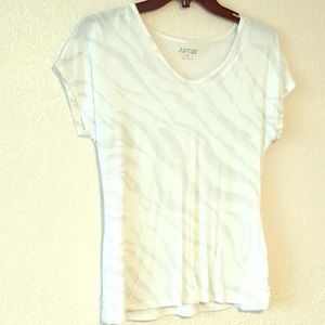 White t-shirt style blouse